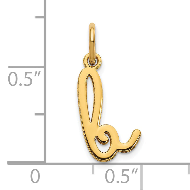 14K Gelbgold 14ky Lower Gehäuse Buchstabe B Initiale Charm