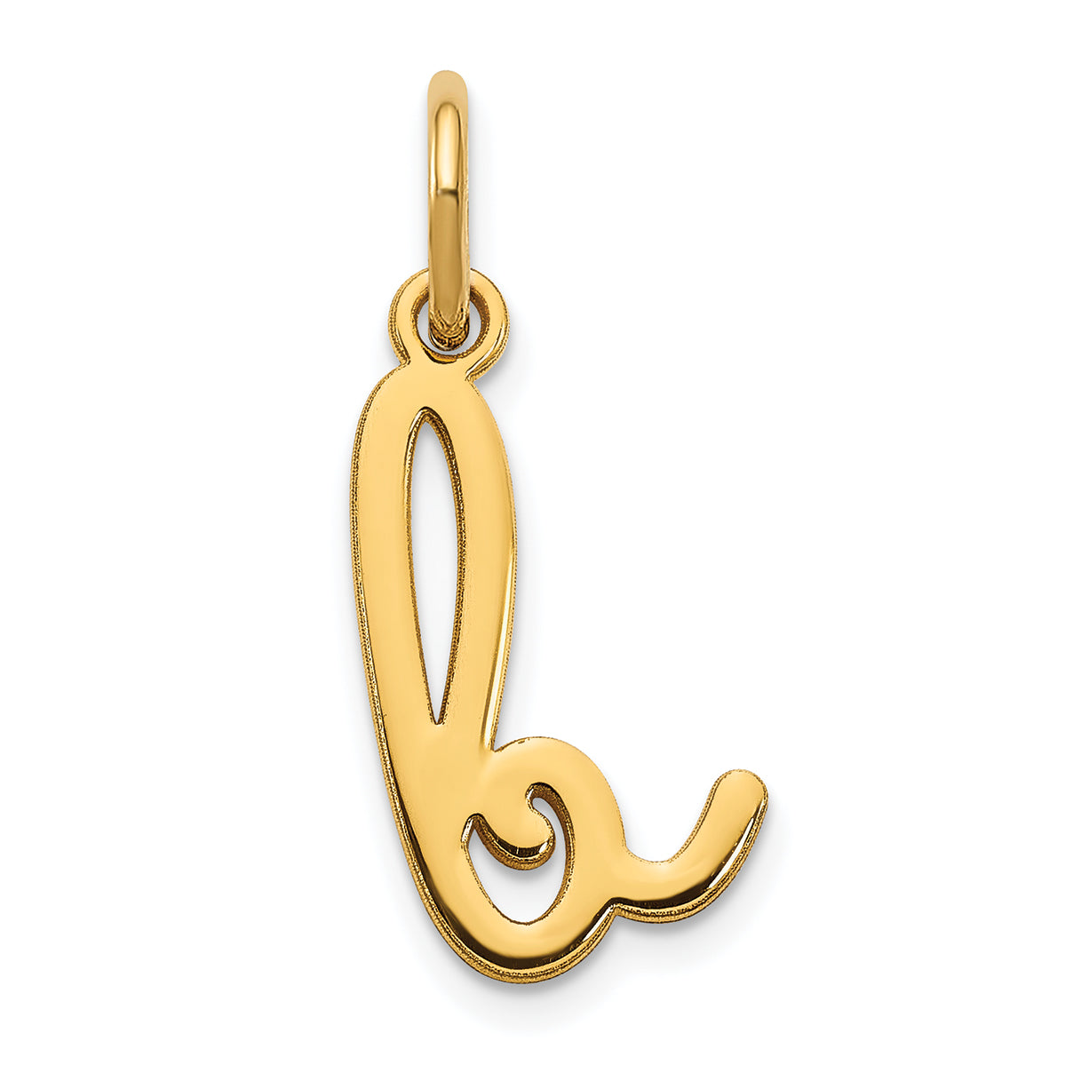 14K Gelbgold 14ky Lower Gehäuse Buchstabe B Initiale Charm