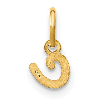 14K Gelbgold 14ky Lower Gehäuse Buchstabe C Initiale Charm