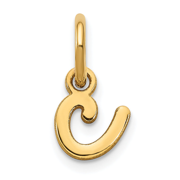 14K Gelbgold 14ky Lower Gehäuse Buchstabe C Initiale Charm