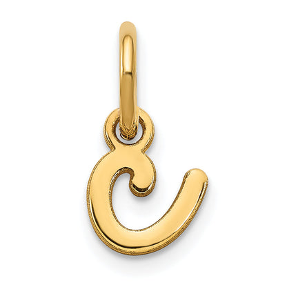 14K Gelbgold 14ky Lower Gehäuse Buchstabe C Initiale Charm