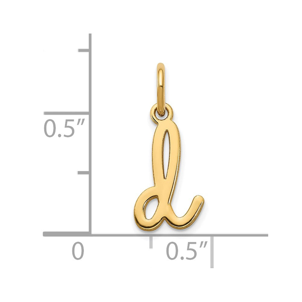 14K Gelbgold 14ky Lower Gehäuse Buchstabe D Initiale Charm