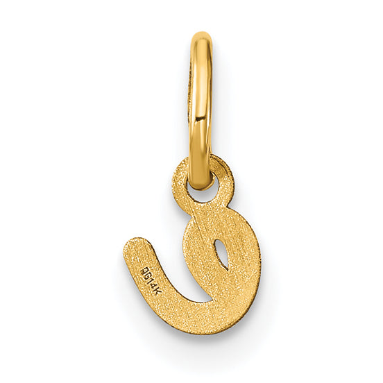 14K Gelbgold 14ky Lower Gehäuse Buchstabe E Initiale Charm