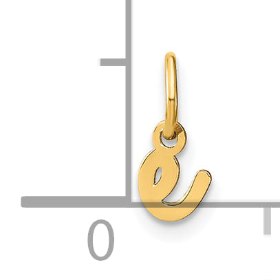 14K Gelbgold 14ky Lower Gehäuse Buchstabe E Initiale Charm
