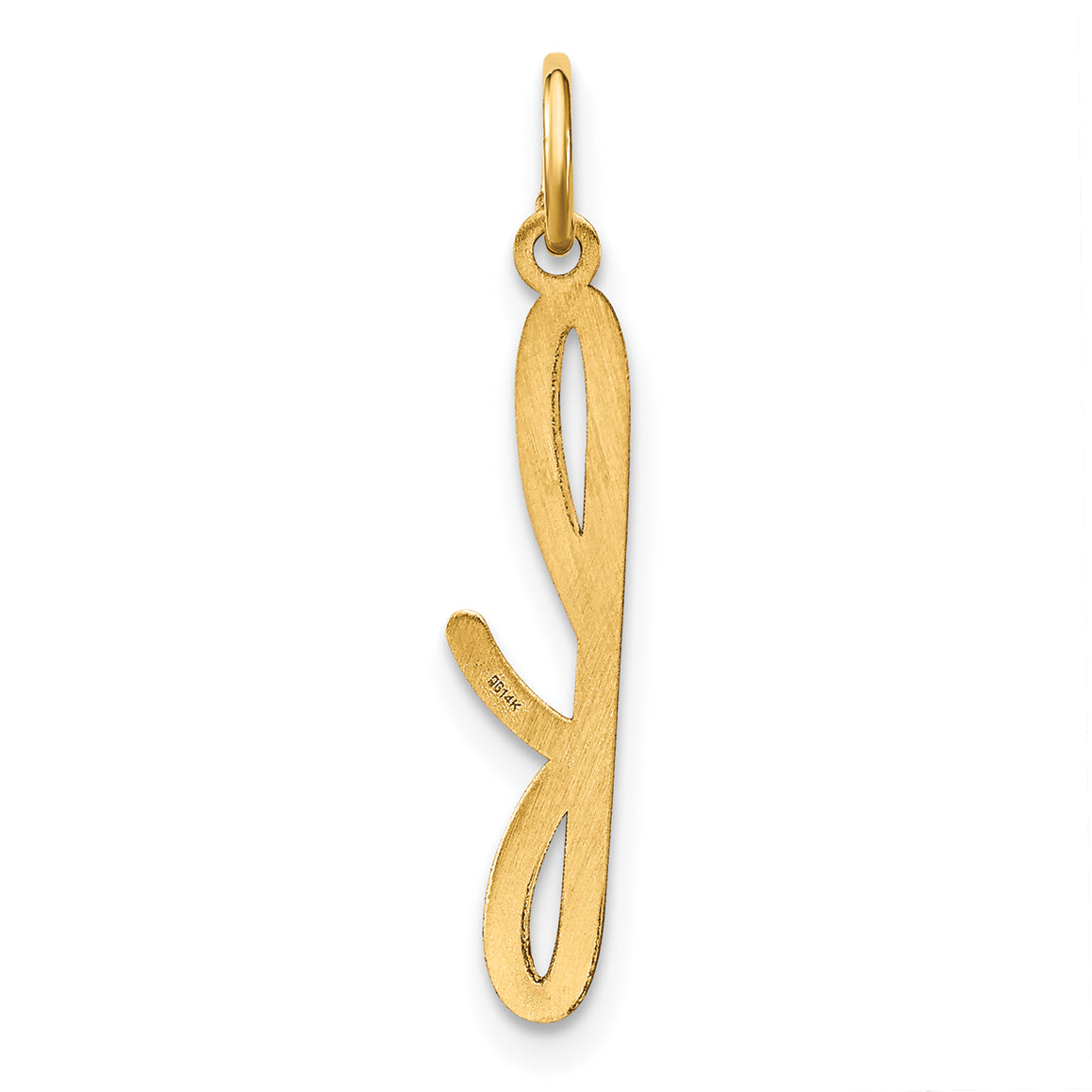 14K Gelbgold 14ky Lower Gehäuse Buchstabe F Initiale Charm