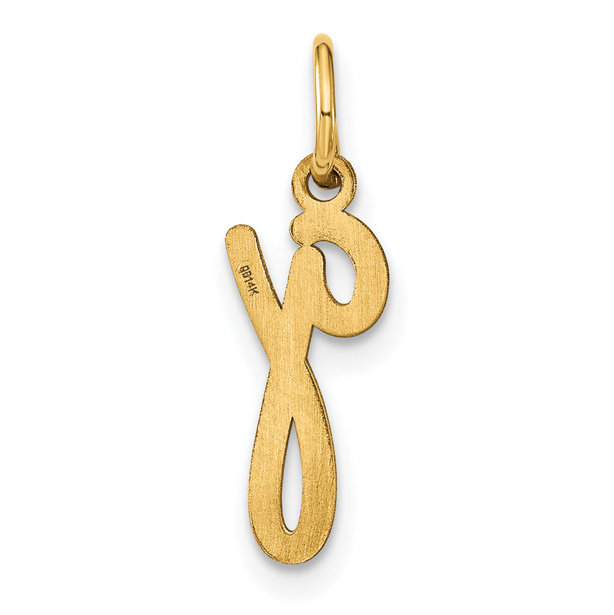 14K Gelbgold 14ky Lower Gehäuse Buchstabe G Initiale Charm