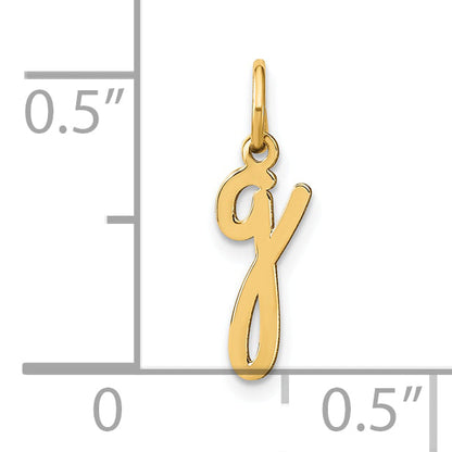 14K Gelbgold 14ky Lower Gehäuse Buchstabe G Initiale Charm