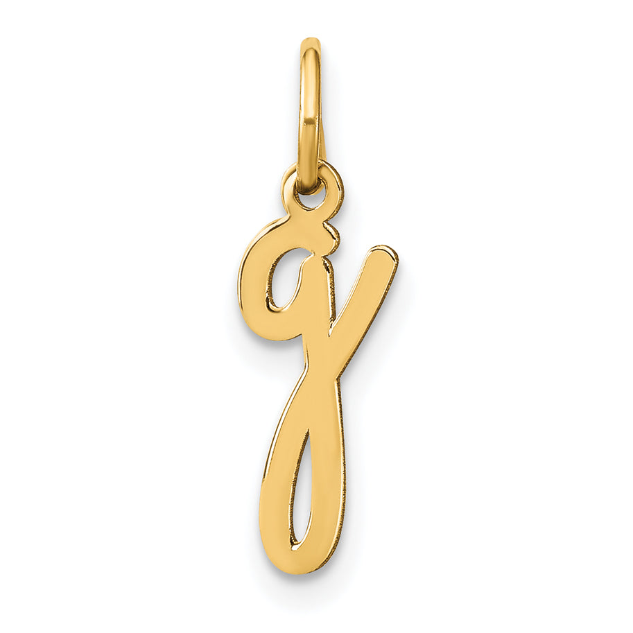 14K Gelbgold 14ky Lower Gehäuse Buchstabe G Initiale Charm