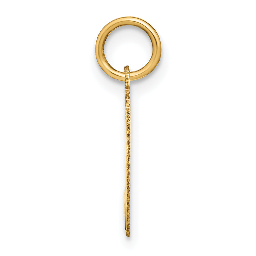 14K Gelbgold 14ky Lower Gehäuse Buchstabe H Initiale Charm
