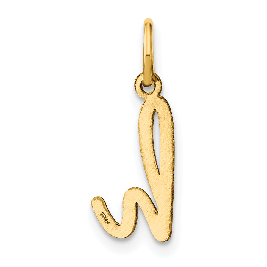 14K Gelbgold 14ky Lower Gehäuse Buchstabe H Initiale Charm