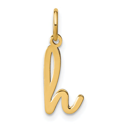 14K Gelbgold 14ky Lower Gehäuse Buchstabe H Initiale Charm