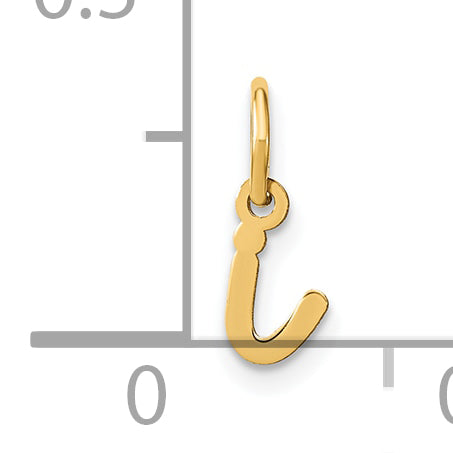 14K Gelbgold 14ky Lower Gehäuse Buchstabe I Initiale Charm