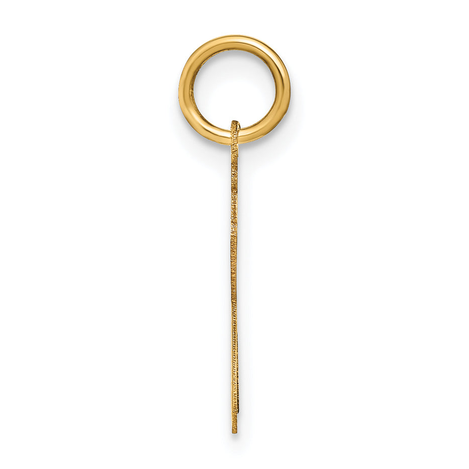 14K Gelbgold 14ky Lower Gehäuse Buchstabe J Initiale Charm
