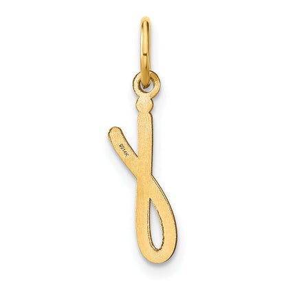 14K Gelbgold 14ky Lower Gehäuse Buchstabe J Initiale Charm