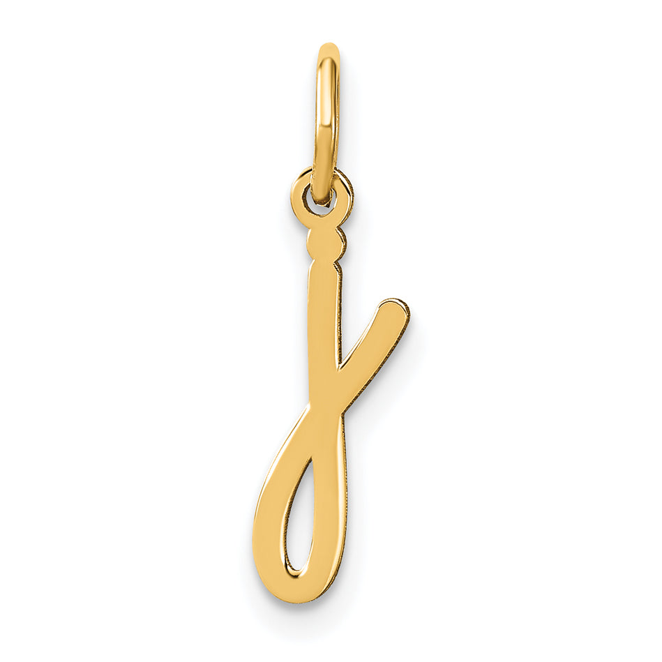 14K Gelbgold 14ky Lower Gehäuse Buchstabe J Initiale Charm