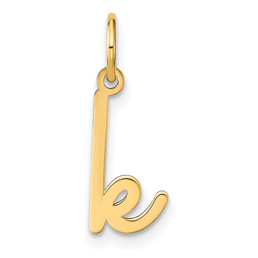 14K Gelbgold 14ky Lower Gehäuse Buchstabe K Initiale Charm