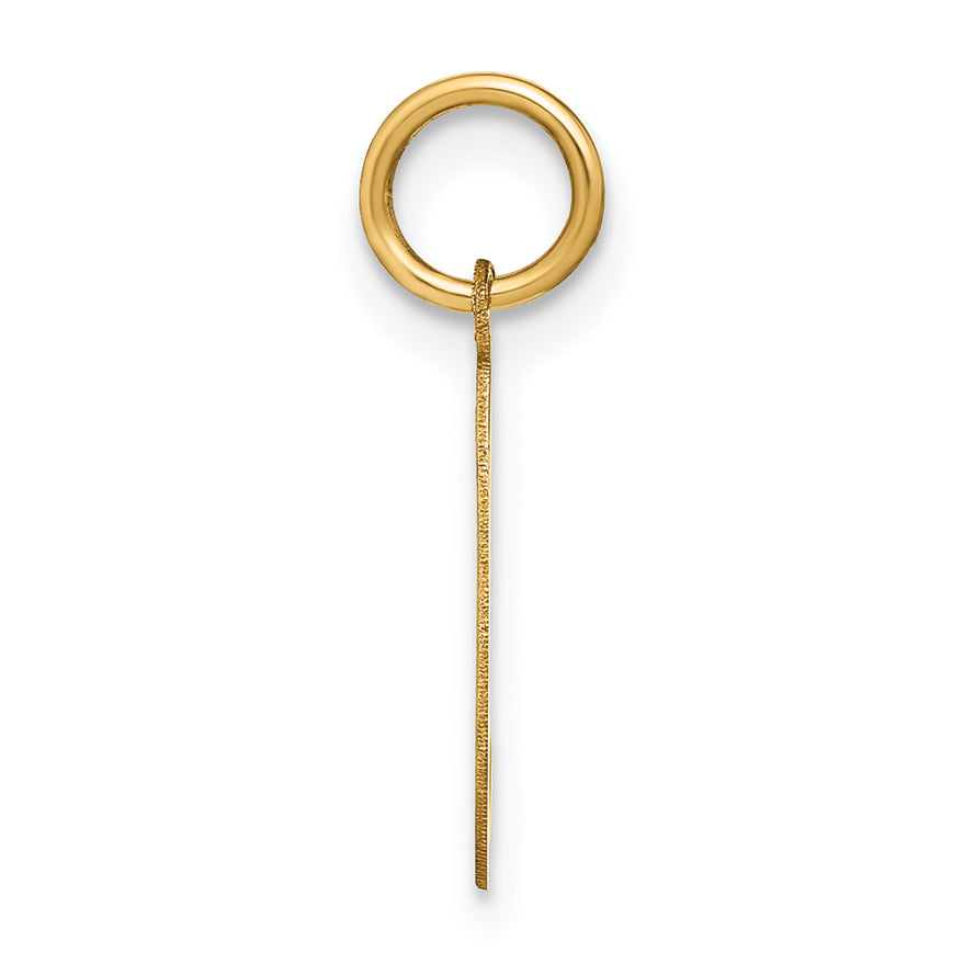 14K Gelbgold 14ky Lower Gehäuse Buchstabe L Initiale Charm