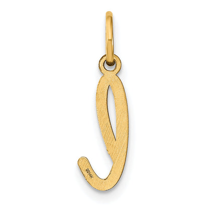 14K Gelbgold 14ky Lower Gehäuse Buchstabe L Initiale Charm