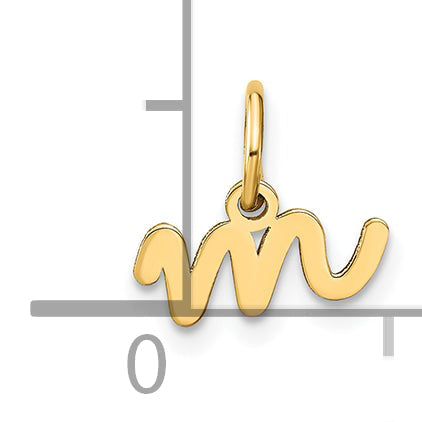 14K Gelbgold 14ky Lower Gehäuse Buchstabe M Initiale Charm