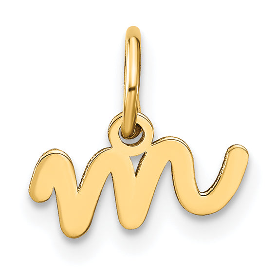 14K Gelbgold 14ky Lower Gehäuse Buchstabe M Initiale Charm