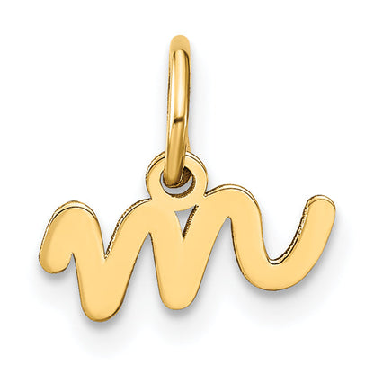 14K Gelbgold 14ky Lower Gehäuse Buchstabe M Initiale Charm
