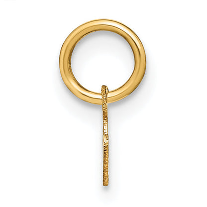 14K Gelbgold 14ky Lower Gehäuse Buchstabe N Initiale Charm