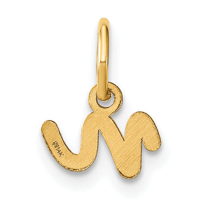 14K Gelbgold 14ky Lower Gehäuse Buchstabe N Initiale Charm