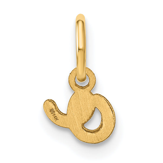 14K Gelbgold 14ky Lower Gehäuse Buchstabe O Initiale Charm