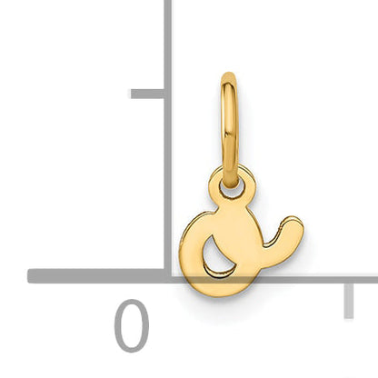 14K Gelbgold 14ky Lower Gehäuse Buchstabe O Initiale Charm