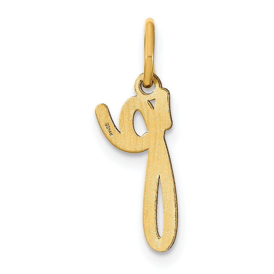 14K Gelbgold 14ky Lower Gehäuse Buchstabe P Initiale Charm