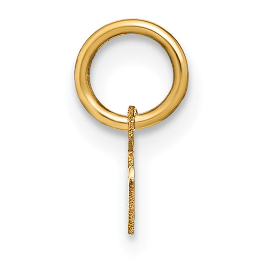 14K Gelbgold 14ky Lower Gehäuse Buchstabe R Initiale Charm
