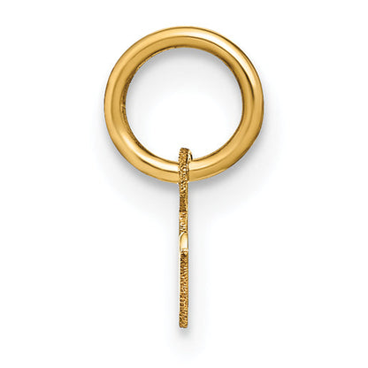 14K Gelbgold 14ky Lower Gehäuse Buchstabe R Initiale Charm