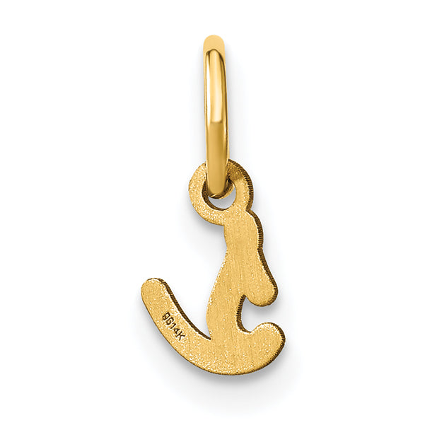 14K Gelbgold 14ky Lower Gehäuse Buchstabe S Initiale Charm