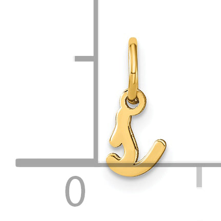 14K Gelbgold 14ky Lower Gehäuse Buchstabe S Initiale Charm