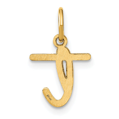 14K Gelbgold 14ky Lower Gehäuse Buchstabe T Initiale Charm