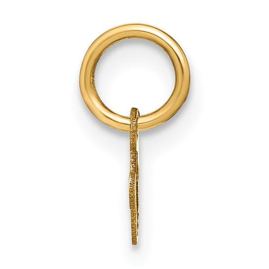 14K Gelbgold 14ky Lower Gehäuse Buchstabe V Initiale Charm