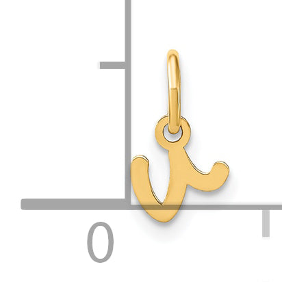 14K Gelbgold 14ky Lower Gehäuse Buchstabe V Initiale Charm