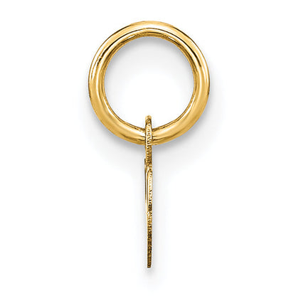 14K Gelbgold 14ky Lower Gehäuse Buchstabe W Initiale Charm