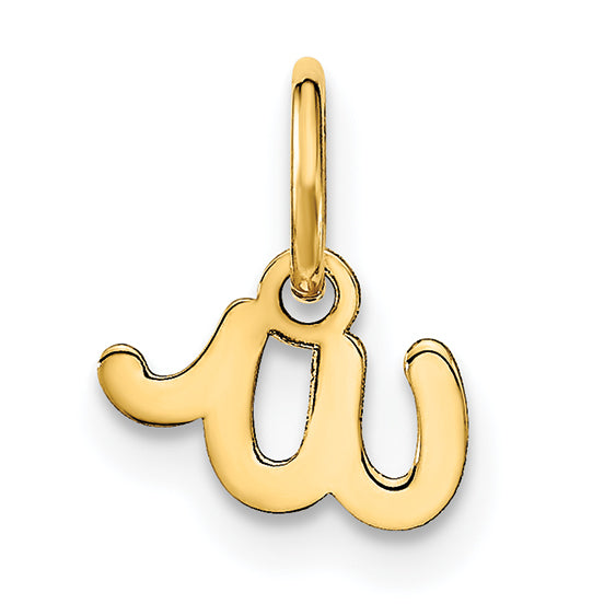 14K Gelbgold 14ky Lower Gehäuse Buchstabe W Initiale Charm