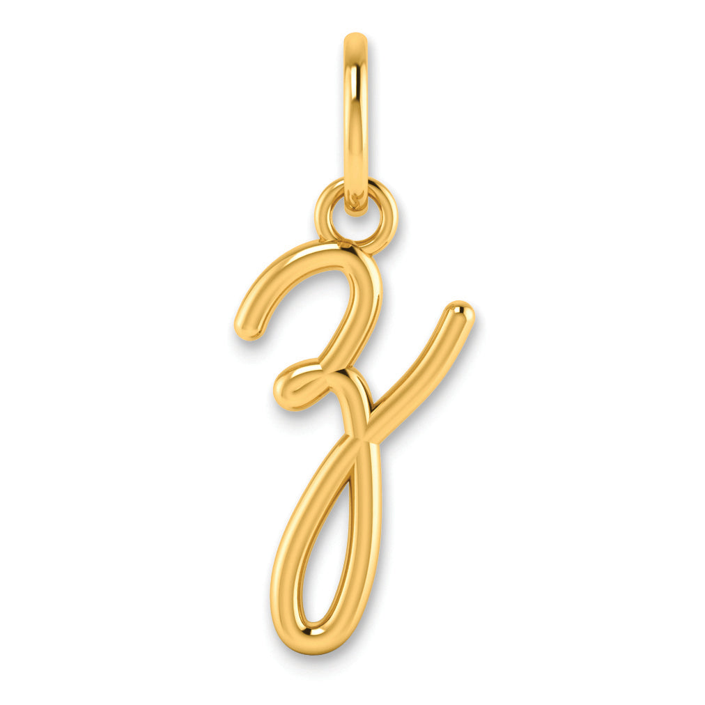 14K Gelbgold 14ky Lower Gehäuse Buchstabe Z Initiale Charm