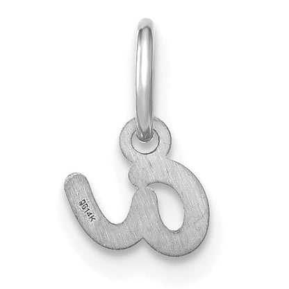 14K Weißgold 14kw Lower Gehäuse Buchstabe A Initiale Charm