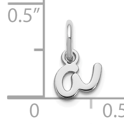 14K Weißgold 14kw Lower Gehäuse Buchstabe A Initiale Charm