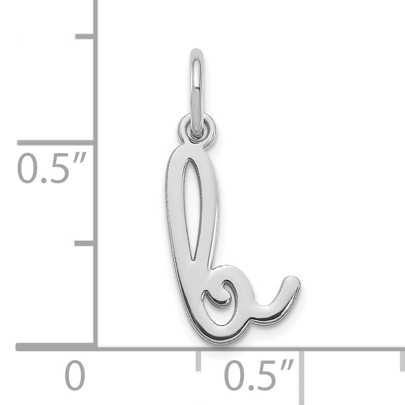 14K Weißgold 14kw Lower Gehäuse Buchstabe B Initiale Charm