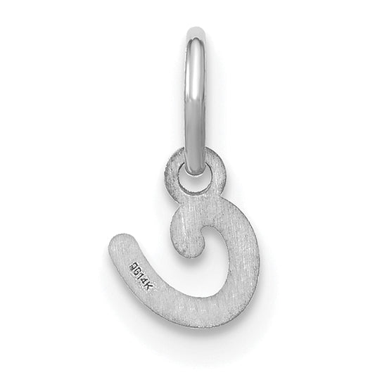 14K Weißgold 14kw Lower Gehäuse Buchstabe C Initiale Charm