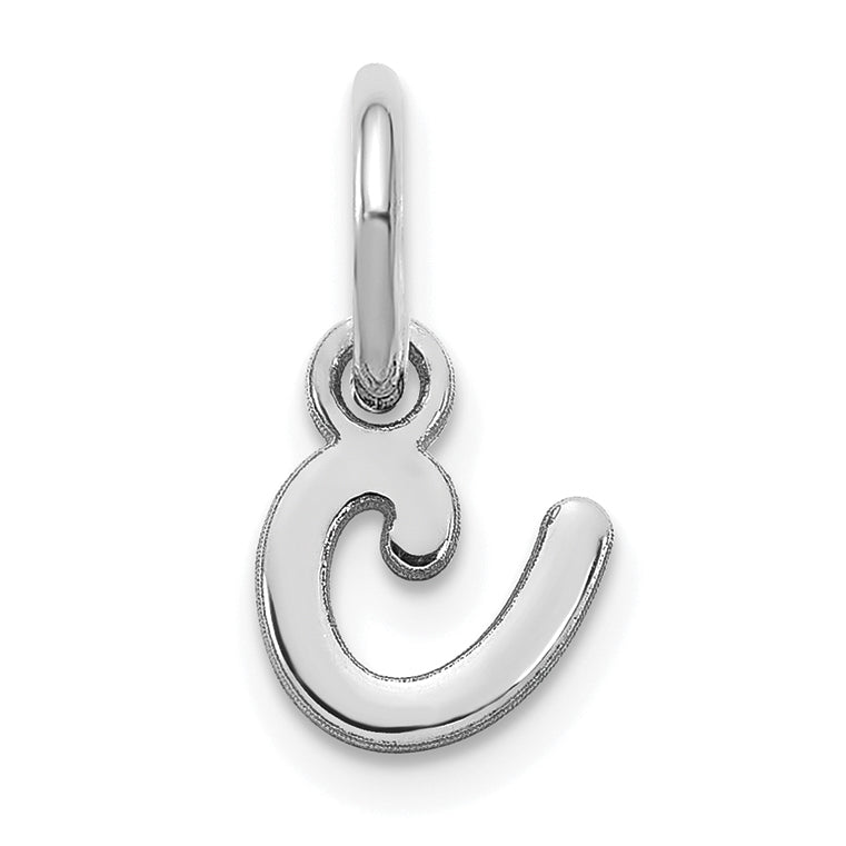 14K Weißgold 14kw Lower Gehäuse Buchstabe C Initiale Charm
