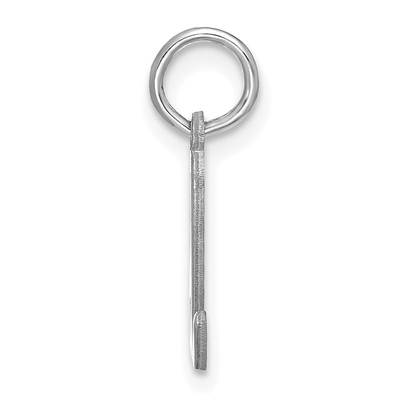 14K Weißgold 14kw Lower Gehäuse Buchstabe D Initiale Charm