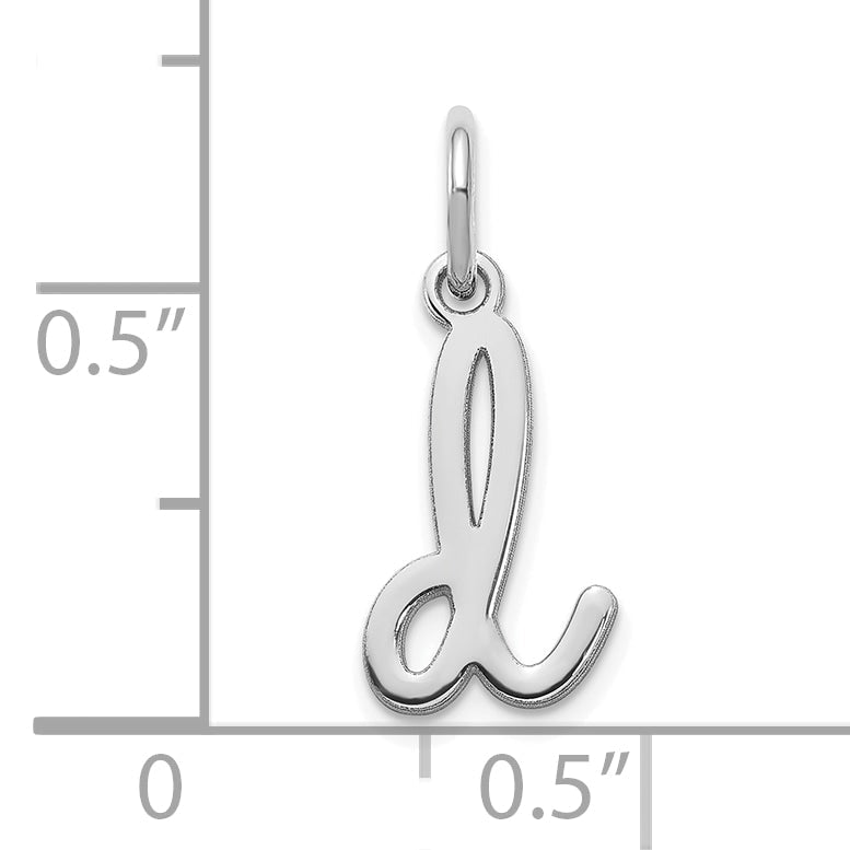 14K Weißgold 14kw Lower Gehäuse Buchstabe D Initiale Charm