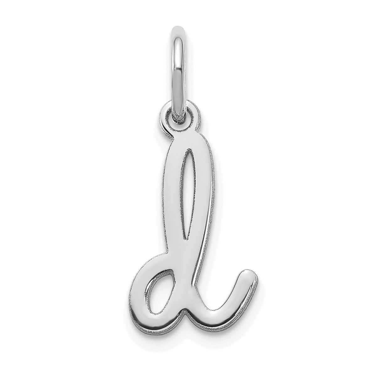 14K Weißgold 14kw Lower Gehäuse Buchstabe D Initiale Charm
