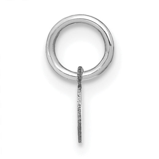 14K Weißgold 14kw Lower Gehäuse Buchstabe E Initiale Charm