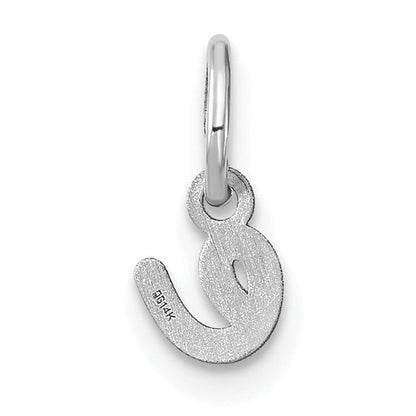 14K Weißgold 14kw Lower Gehäuse Buchstabe E Initiale Charm